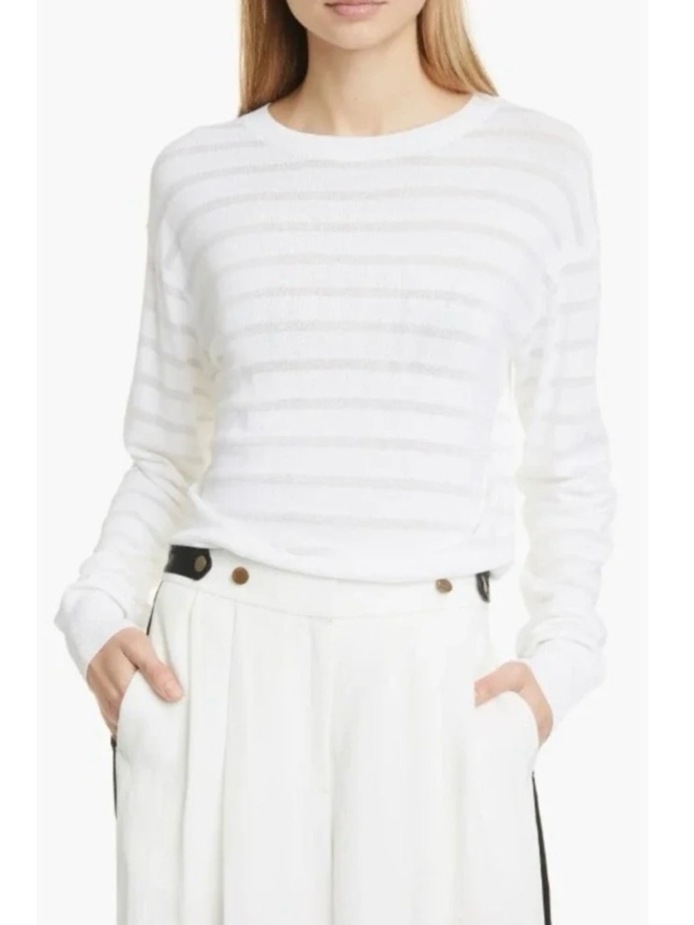 Rag & Bone Sheer Striped Sweater Vince Theory Eileen Fisher Polo Tory Burch